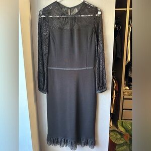 Small Tory Burch Black Lace & Wool Cocktail Dress